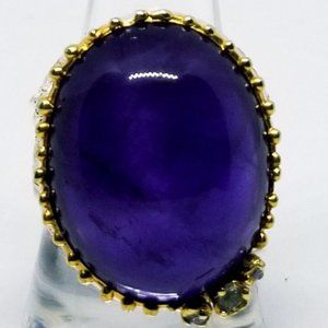 40 carat natural amethyst ring